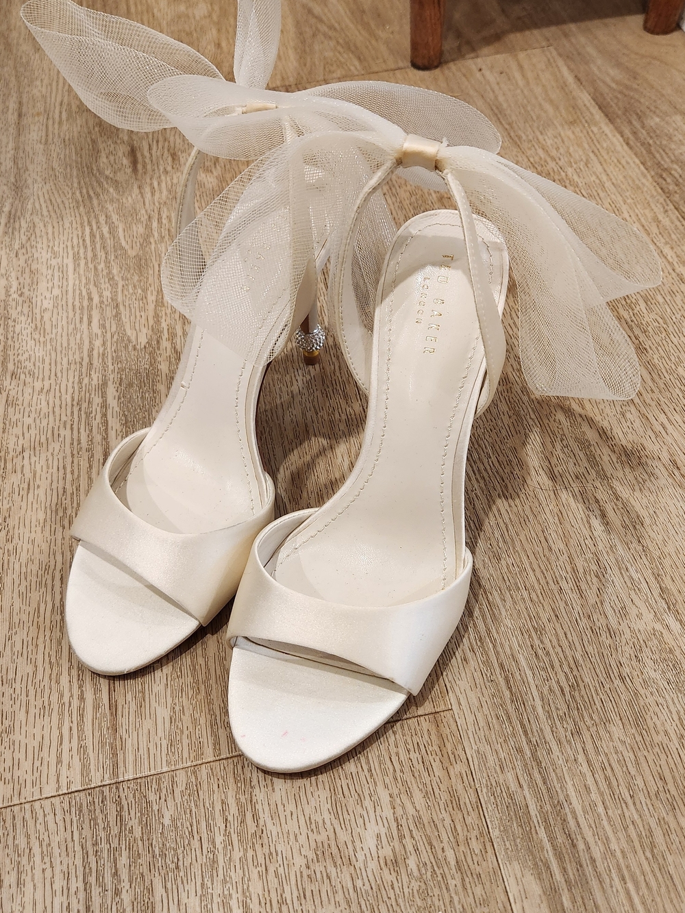 Ted Baker London Harinaa Satin Organza Sandals Heels